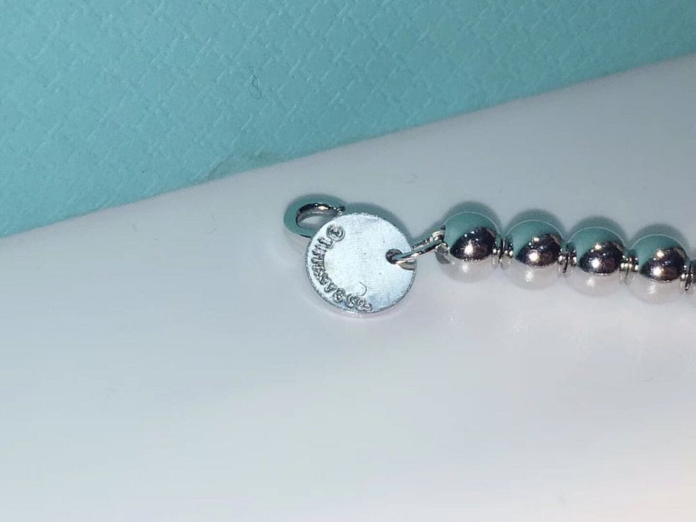 18K Return to Tiffany Blue Heart Tag Bead Bracelet
